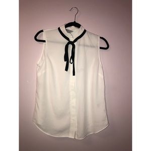 H&M White blouse with tie